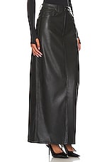 AFRM Amiri Faux Leather Maxi Skirt in Noir | REVOLVE
