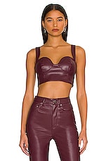 Product image of AFRM Koa Vegan Leather Top. Click to view full details