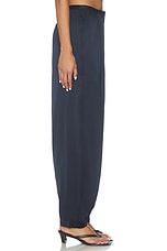 Millicent Satin Trouser in Navy - thumbnail 6