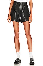 Product image of AGOLDE Recycled Leather Angled Hem Short. Click to view full details