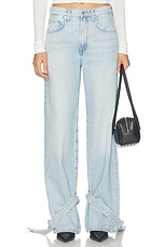 Cinched Hem Loose Taper Jeans - thumbnail 4