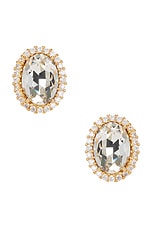 Omega Clasp Oval Stud Earrings