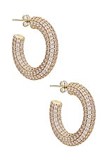 Product image of By Adina Eden Jumbo Pave Hoops. Click to view full details