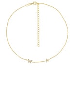 Pave Butterfly Initial Choker