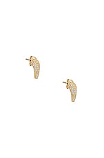 Product image of Adina's Jewels Mini Pave Tusk Stud Earring. Click to view full details