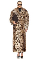Kassel Faux Fur Lynx Long Coat - thumbnail 4