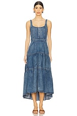 Diana Structured Denim Midi Dress