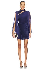 Aurelie Draped Cape Mini Dress - thumbnail 4