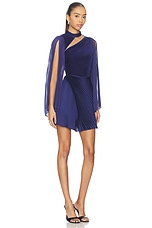 Aurelie Draped Cape Mini Dress - thumbnail 5