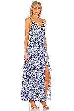Alice + Olivia Samantha Maxi Dress in Forget Me Not Antique White | REVOLVE