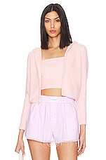 Product image of Alice + Olivia Lidell Crop Zip Up Hoodie. Click to view full details