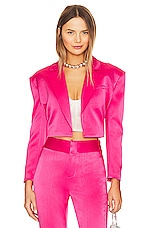 Product image of Alice + Olivia Shan Boxy Oversized Cropped Blazer. Click to view full details