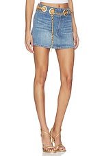 Morgana Mini Denim Skirt With Chain Belt - thumbnail 5