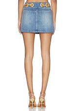 Morgana Mini Denim Skirt With Chain Belt - thumbnail 7