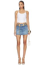 Morgana Mini Denim Skirt With Chain Belt - thumbnail 8