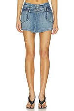 Brandy Denim Cargo Mini Skirt - thumbnail 4