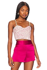 Product image of Alice + Olivia Cristi Bustier Crop Top. Click to view full details