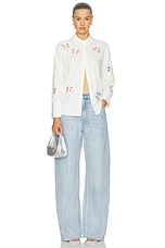 Finely Embellished Buttondown With Cutouts - thumbnail 7