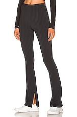 Product image of alo High Waist Pinstripe Zip It Flare Legging. Click to view full details