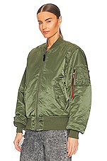 ALPHA INDUSTRIES MA-1 Blood Chit Bomber Jacket in Sage | REVOLVE