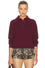 Claudia Plum Knit Polo - thumbnail 4