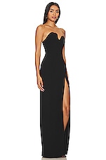 Amanda Uprichard X Revolve Strapless Puzzle Gown in Black | REVOLVE