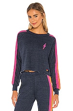 Product image of Aviator Nation Bolt Cropped Classic Crewneck. Click to view full details