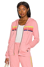 Product image of Aviator Nation 5 Stripe Zip Hoodie. Click to view full details
