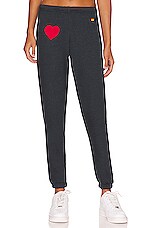 Product image of Aviator Nation Heart Embroidery Sweatpant. Click to view full details
