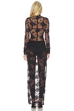 Tessa Lace Turtleneck Openback Jumpsuit - thumbnail 6