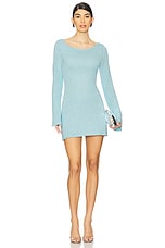 x Revolve Maya Longsleeve Mini Dress - Baia Blue - thumbnail 4