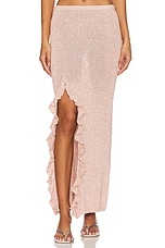 Michaela Split Skirt - Blush Sequin