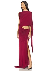 One Shoulder Drape Sleeve Gown - thumbnail 6
