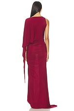 One Shoulder Drape Sleeve Gown - thumbnail 7
