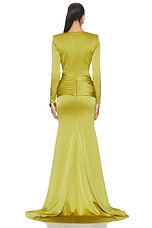 Long Sleeve Drape Sash Gown - thumbnail 6