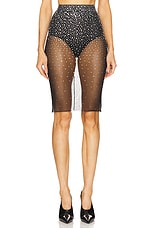 Crystal Mesh Midi Skirt