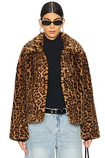 Elis Leopard Short Coat - thumbnail 4