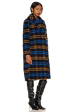 Apparis Tikka Coat in Blue & Yellow Plaid | REVOLVE