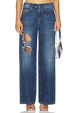 Crystal Chain Cutout Relaxed Leg - thumbnail 4