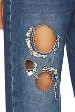 Crystal Chain Cutout Relaxed Leg - thumbnail 9