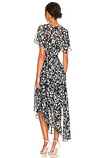 ASTR the Label Flutter Sleeve Maxi Dress in Blue & Green Floral | REVOLVE