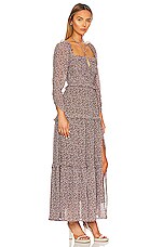 ASTR the Label Lovestruck Midi Dress in Brown Purple Multi | REVOLVE