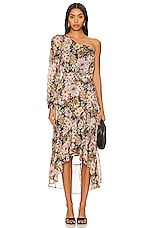 ASTR the Label Calista Dress in Navy & Taupe Floral | REVOLVE