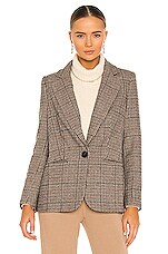 ASTR the Label Plaid Blazer in Brown Teal Plaid | REVOLVE