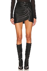 Isoline Faux Leather Skirt