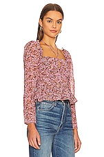 ASTR the Label Toni Top in Black & Pink Floral | REVOLVE