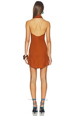 Halter Neck Front Ruched Short Dress - thumbnail 6