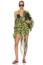 Zebra Wrap Mini Dress - thumbnail 4