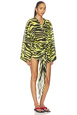 Zebra Wrap Mini Dress - thumbnail 6