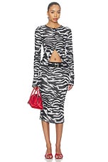 Midi Zebra Skirt - thumbnail 8